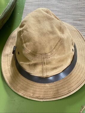 Filson Tan Outdoor Safari Hat with Dark Brown Band